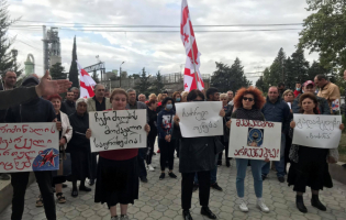 ენმ-მ კასპში ,,ქართული ოცნების" წინააღმდეგ აქცია გამართა