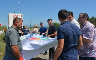 გორში ოლიმპიელთა მხარდასაჭერად ბილბორდი გააკრეს