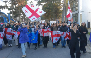 ევროპული მომავლისთვის ხაშურში მასშტაბური მსვლელობა გაიმართა
