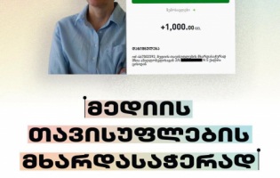 1000 ლარიანი დონაცია მზია ამაღლობელის მხარდასაჭერად