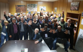 გორში ,,ენმ"-ს ოფისში გამარჯვებას ზეიმობენ
