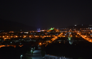 გორის ციხე მწვანე ნათურებით გაანათეს (PHOTO)
