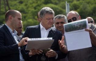 Президент Украины в Одзиси - возле Ахалгорийского района 