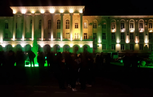გორში აქცია მიმდინარეობს 