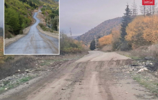 იმერხევში ამბობენ რომ ნიადაგმა დაიწია და რეაბილიტირებულმა გზამ დეფორმაცია განიცადა